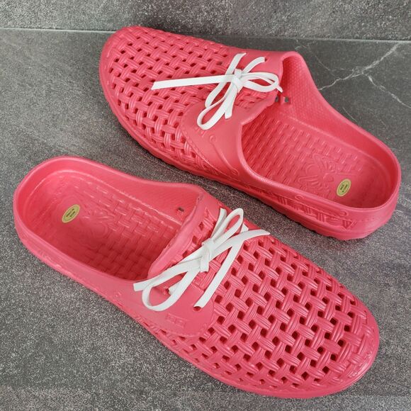 Barbara King Sole Steppers Shoes Small Dark Pink Slip On Gardening Slides - Picture 2 of 11